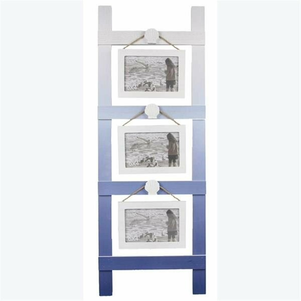 Youngs 4 x 6 in. Wood Coastal Ombre Triple Ladder Frame 62222